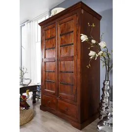 Massivmoebel24 Kleiderschrank Oxford 108 x 180 x 64 cm Braun
