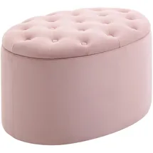 Homcom Sitzbank mit Stauraum Polyester Rosa 71 x 52 x 42 cm