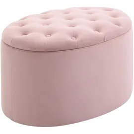 Homcom Sitzbank mit Stauraum Polyester Rosa 71 x 52 x 42 cm