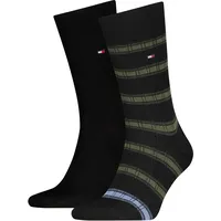 Socken TOMMY HILFIGER, Herren, Gr. 43-46, schwarz, Obermaterial: 78% Baumwolle, 20% Polyamid, 2% sonstige Fasern, Socken Socken