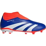 Adidas Predator League Laceless Football Boots Firm Ground Fußballschuhe, Lucid Blue/Cloud White/Solar Red, 30