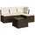 vidaXL Garten-Lounge-Set 4-tlg. braun