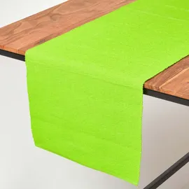 Homescapes Tischläufer limette 44/178 cm, 100% Baumwolle
