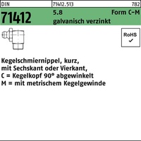 Industrial Quality Supplies DIN 71412 Kegelschmiernippel 5.8 M 6