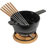 Kuhn Rikon Käsefondue Set Fondue Set, Braun, schwarz