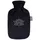 Fashy Wärmflasche mit Flauschbezug und Glitzer Seerose schwarz 2 L