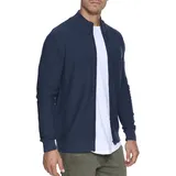 Indicode Strickjacke "Marland", Herren, Gr. XXL, blau (navy), Strick, Obermaterial: 100% Baumwolle, unifarben, normal, hoch geschlossener Ausschnitt, Strickjacken Strickjacke