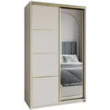 masseno Schwebetürenschrank VARO 120 x 205 x 60 cm Gelb