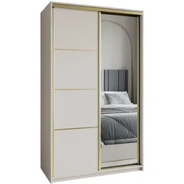 masseno Schwebetürenschrank VARO 120 x 205 x 60 cm Gelb