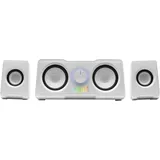 Mars Gaming MS22, Kompakte 2.2-Gaming-Lautsprecher, RGB Flow, Subwoofer + 4 Aktive Treiber, DSP-Sound 35W, Weiß