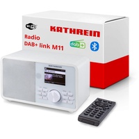 Kathrein DAB+ link M11 I DAB Plus Radio mit EWF I Digitalradio DAB+ & UKW, Internetradio I WLAN Radio mit Bluetooth für Streaming, Aux 3,5mm I DAB+ Radio mit Fernbedienung & App-Steuerung in weiß