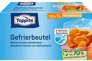 Preisvergleich Produktbild 100 Toppits Gefrierbeutel 1,0 l