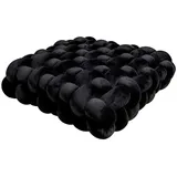 champracer Kopfkissen Knot Kissen,Gewebtes sitzkissen Bodenkissen,Gepolstertes Sitzkissen,Zierkissen Knoten für Einfarbig,Handgewebtes Sofa Rücken Extra Dicke Sitzauflagen (schwarz,40 * 40 cm)