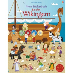 Meine Stickerbücher / Mein Stickerbuch: Bei Den Wikingern - Fiona Watt  Kartoniert (TB)