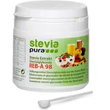 steviapura | Reines Stevia-Extrakt Pulver - weißes Steviosid-Extrakt - Hochkonzentriertes Süßungsmittel aus der Stevia Pflanze | 100% Stevia davon Reb-A 98% OHNE Zusätze | 50 g Dose mit Dosierlöffel