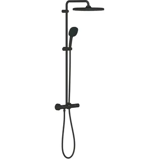 Grohe Vitalio Comfort Duschsystem mit Thermostatbatterie für die Wandmontage mattschwarz