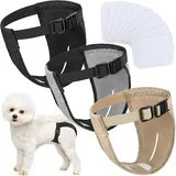 Größe: XL, 3er-Pack Hundewindeln, Menstruationshöschen für Hündinnen, physiologische Hygiene-Hundehosen, verstellbar, waschbar, warm, mit 9