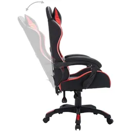 vidaXL Gaming-Stuhl mit RGB LED-Leuchten Rot Schwarz