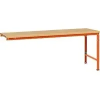 Manuflex Ansatztisch UNIVERSAL Spezial, Tischplatte Multiplex, 2000x1000, rotorange