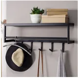 FineBuy Wandgarderobe 70 cm Schwarz