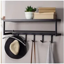 FineBuy Wandgarderobe 70 cm Schwarz