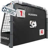 Hudora Fussballtor RoCo 300 mit Torwand (hochwertig, stabile Netz- und Bodenverankerung, Punktzähler) schwarz - 300x200x120cm