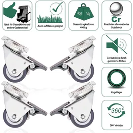 WebaVita Strandkorb Romy Mahagoni Türkis