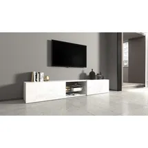 INOSIGN Lowboard INOSIGN "Egypt,Lowboard,TV-Kommode,TV-Möbel,TV-Bank", weiß, B:240cm H:35cm, FSC-zertifizierter Holzwerkstoff, Glas, Sideboards, Lowboard, mit 2 Klappen, 2 Glasböden,kompl. Hochgl. lackiert (B/T/H)240x38x35 cm