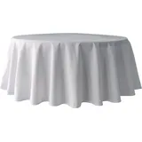 TexDeko Runde Tischdecken für Gastronomie Ø 300cm, waschbar (Weiß) - Weiß