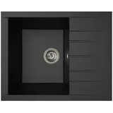 Respekta Küchenspüle Einbauspüle Spüle Granit Mineralite 62 x 50 Schwarz Respekta Houston