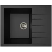 Respekta Küchenspüle Einbauspüle Spüle Granit Mineralite 62 x 50 Schwarz Respekta Houston
