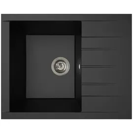 Respekta Küchenspüle Einbauspüle Spüle Granit Mineralite 62 x 50 Schwarz Respekta Houston