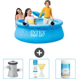 Intex Easy Set Schwimmbecken rund – Wal – 183x51 cm – Zubehör CB73 Blau No Size