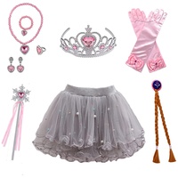 Qingzhuan Prinzessin Dress Up Set,Kostüm Prinzessin Mädchen Kostüme Rollenspiel Set für kleine Mädchen