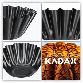 Kadax Gugelhupfform, aus Blech mit Antihaftbeschichtung, 15.5 cm, Schwarz