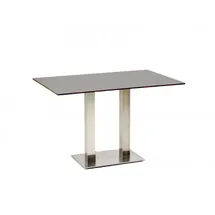 Niehoff Klapptisch Bistro Edelstahl rechteckig - 120 x 81 cm HPL Granit-Design
