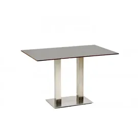 Niehoff Klapptisch Bistro Edelstahl rechteckig - 120 x 81 cm HPL Granit-Design