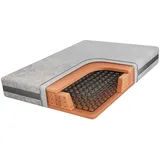 MKS Federkernmatratze, Mehrfarbig, Textil, H3, Füllung: Schaumstoff, Rechteckig, 90x200 cm, Oeko-Tex®, atmungsaktiv, Bezug abnehmbar/waschbar, wendbar, schadstoffgeprüft, Schlafzimmer, Matratzen Shop, Matratzen