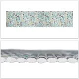 Relaxdays Weichschaummatte, Badezimmer Beige,Weiß,Türkis