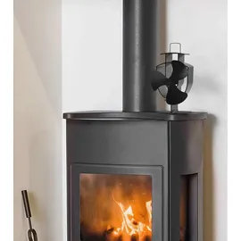 vidaXL Kaminventilator mit 3 Blättern 8 x 22,5 cm schwarz