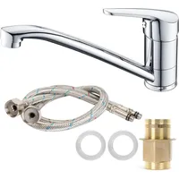 Minnhua Küchenarmatur 360 ° Drehbar Wasserhahn Schwenkbare Spültischarmatur Küche Armatur Chrom Einhebel Spültischarmatur Mischbatterie für Küche Spültisch mit 40cm Schlauch
