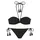 ELBSAND Bandeau-Bikini Damen Schwarz 34 Cup A/B