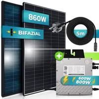 Solaranlage 860W Bifazial Balkonkraftwerk Beny Wechselrichter 800W