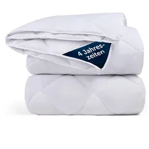 Blumtal 4 Jahreszeiten Bettdecke 200x220 cm - zusammenknöpfbare vier-Jahreszeiten-Bettdecke - Winterdecke - Weiß,