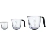 KitchenAid 3-teiliges abgewinkeltes Messbecher-Set, Schwarz