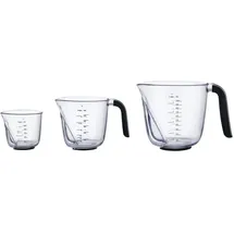 KitchenAid 3-teiliges abgewinkeltes Messbecher-Set, Schwarz