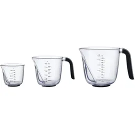 KitchenAid 3-teiliges abgewinkeltes Messbecher-Set, Schwarz