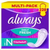 Always Daily Fresh und Protect Normal 228 Slipeinlagen (Sparpackung 3x76 Stück), mit dezentem Duft, atmungsaktiv