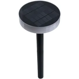 GLOBO Wegleuchte Garten außen Außenleuchte Stecklampe Erdspieß Akku, schwarz opal, 1x LED Solarleuchte Kunststoff,