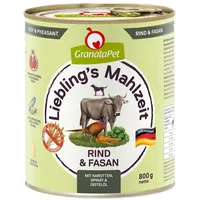 GranataPet x 800g Rind & Fasan Granatapet Liebling's Mahlzeit Hundefutter nass